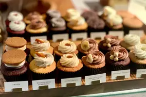 Variety Of Frosted Cupcakes