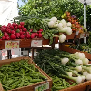 Farmers Market Stand With Vegtables