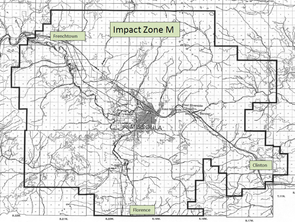 Figure 1.1.2.2-1 Impact Zone M Map