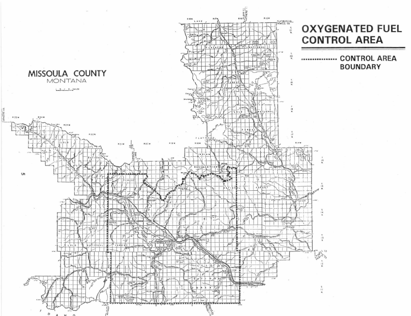 Figure 1.1.3-1 Missoula Oxygenated Fuel Control Area Map