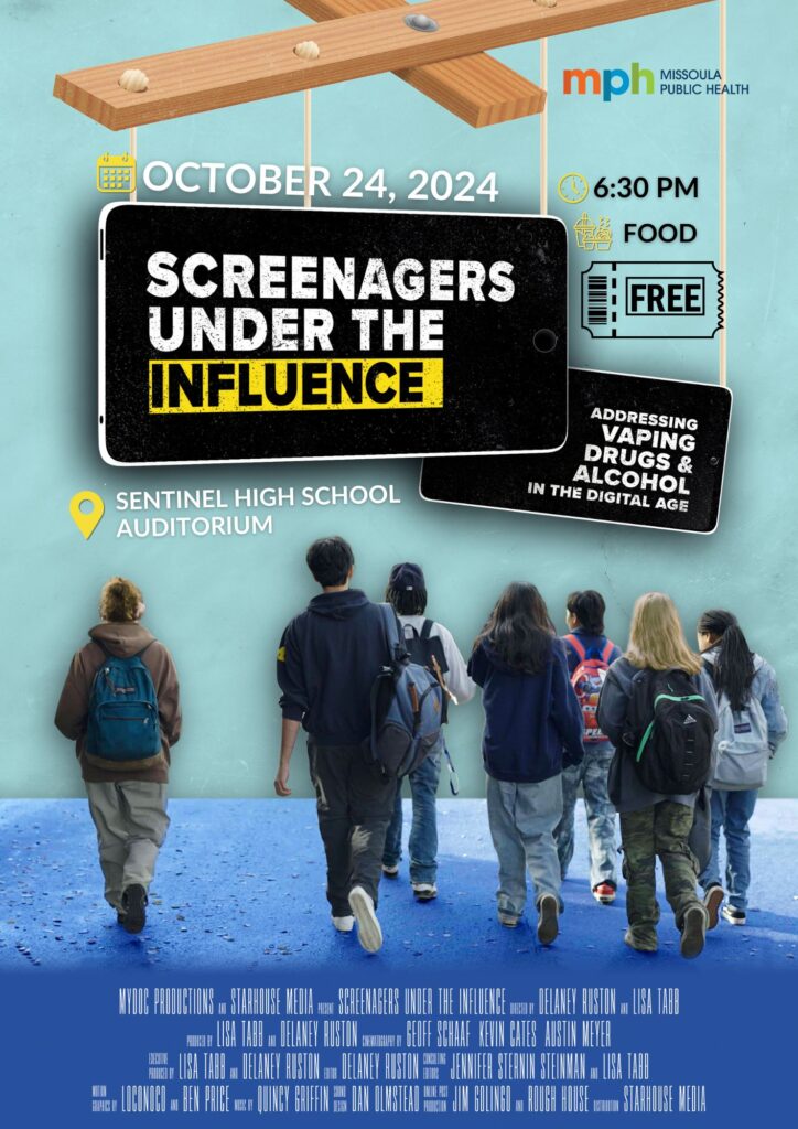 Movie poster about Screenagers Under the Influence film.